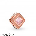 Pandora Rose Enamel Pandora Rose Reflexions Sparkling Pink Square Clip Charm