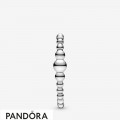 Women's Pandora Row Of Beads Single Stud Cuff Earring