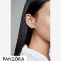 Women's Pandora Row Of Beads Stud Earrings