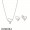 Women's Pandora Shape Of My Heart Necklace And Earring Set