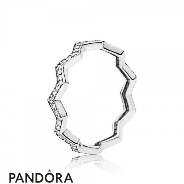 Women's Pandora Shimmering Zig Zag Ring
