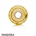 Pandora Shine Golden Faceted Murano Glass Charm