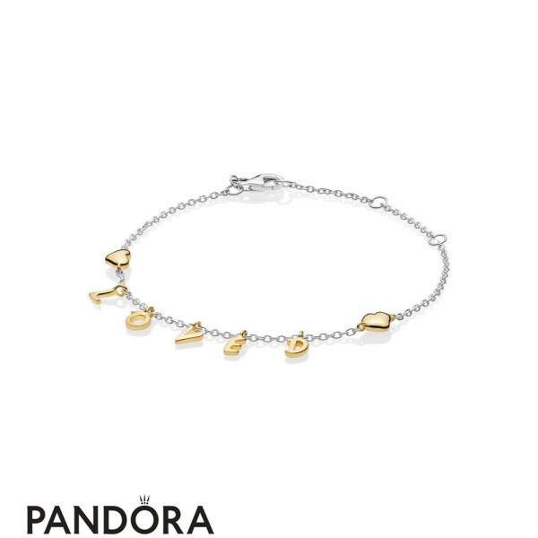 Pandora Shine Loved Script Bracelet