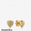 Pandora Shine Shining & Sparkling Leaf Stud Earrings