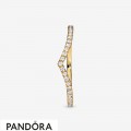 Pandora Shine Sparkling Wishbone Ring