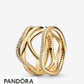 Pandora Shine Swirling Lines Ring