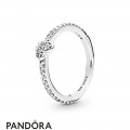 Women's Pandora Silver Bedazzling Butterfly Ring