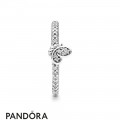 Women's Pandora Silver Bedazzling Butterfly Ring