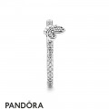 Women's Pandora Silver Bedazzling Butterfly Ring