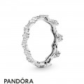 Women's Pandora Silver Flower Crown Ring