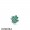 Women's Pandora Silver Radiant Green Lucky Four Leaf Clover Petite Charm