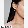 Women's Pandora Sparkling Double Hoop Earrings