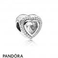 Women's Pandora Sparkling Love Heart Charm