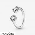 Women's Pandora Square Sparkle Open Ring