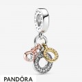Women's Pandora Triple Monogram And Logo Dangle Charm