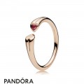 Women's Pandora Two Hearts Ring Pandora Rose Red Cz