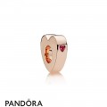 Women's Pandora Two Hearts Spacer Pandora Rose Red Cz