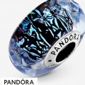 Women's Pandora Wavy Dark Blue Murano Glass Ocean Charm