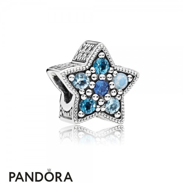 Pandora Winter Collection Bright Star Charm Multi Colored Crystals