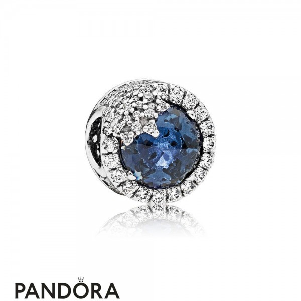 Pandora Winter Collection Dazzling Snowflake Charm Twilight Blue Crystals