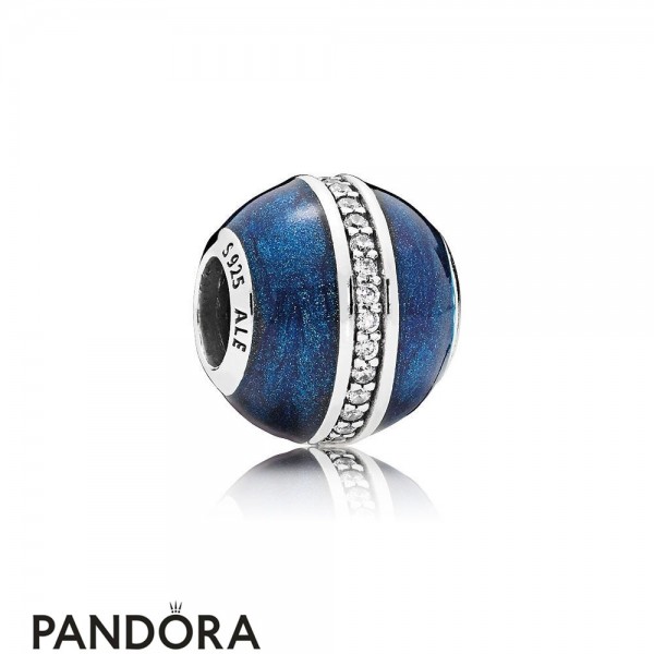 Pandora Winter Collection Orbit Charm Midnight Blue Enamel