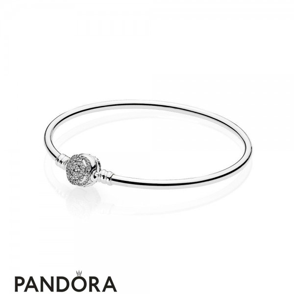 Pandora Bracelets Disney Disney Beauty The Beast Bangle Bracelet Clear Cz