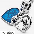 Women's Pandora Charm Pendant Disney Heart Belle And The Tramp