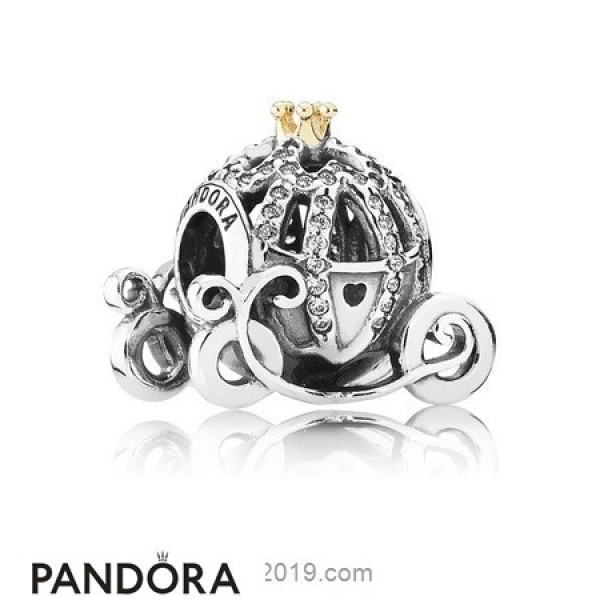 Pandora Disney Charms Cinderella's Pumpkin Charm Clear Cz