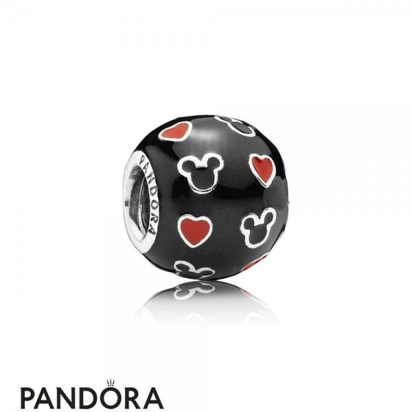 Pandora Disney Charms Mickey Hearts Charm Mixed Enamel