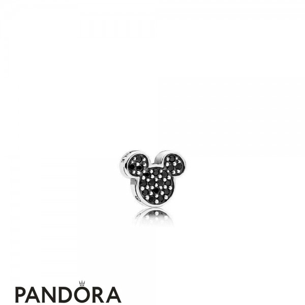 Pandora Disney Charms Sparkling Mickey Icon Petite Charm Black Crystal