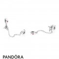 Women's Pandora Disney Climbing Mickey Safety Chain Red Cz