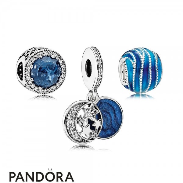 Women's Pandora Brilliant Blue Charm Pack