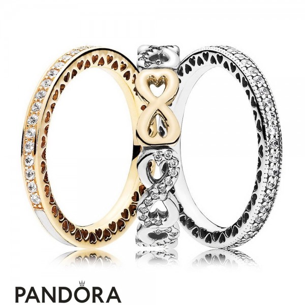 Women's Pandora Infinite Sparkle Ring Stack
