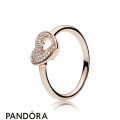 Women's Pandora Inspiration Blushing Rose Puzzle Ring Stack