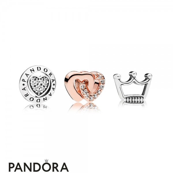 Pandora Rose Hearts And Crowns Petite Charm Pack