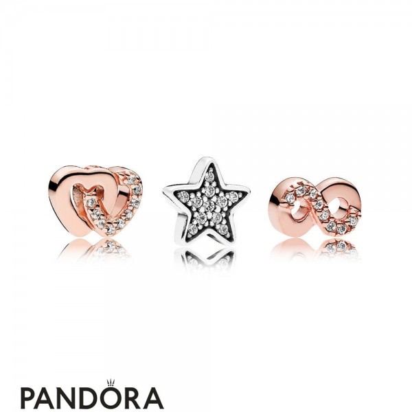 Pandora Rose Hearts And Stars Petite Charm Pack