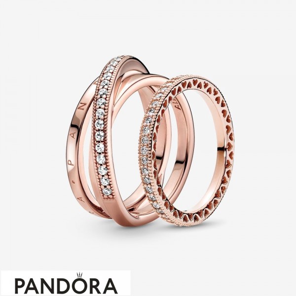 Pandora Signature Sparkle Ring Set
