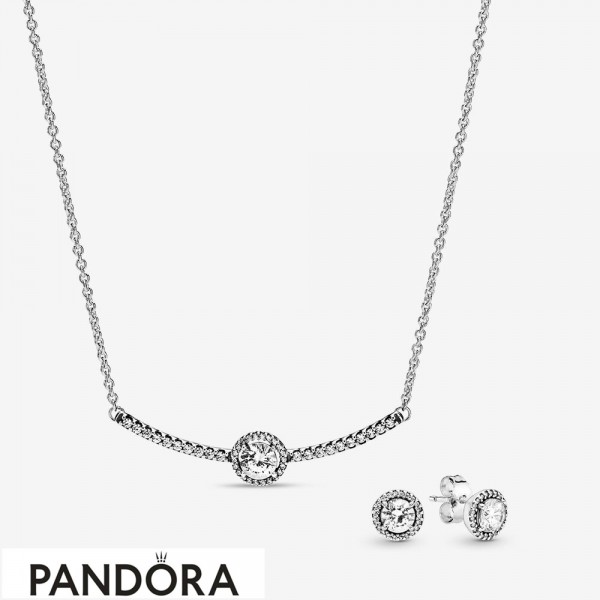 Women's Pandora Timeless Elegance Necklace & Earrings Set