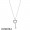 Women's Pandora Floating Locket Heart Key Necklace Sapphire Crystal
