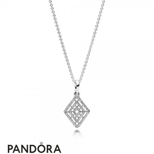 Women's Pandora Geometric Lines Necklace