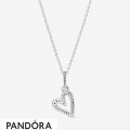 Women's Pandora Glittering Heart Pendant Necklace