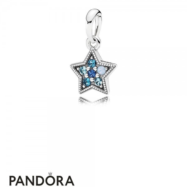 Pandora Pendants Bright Star Necklace Pendant Multi Colored Crystals