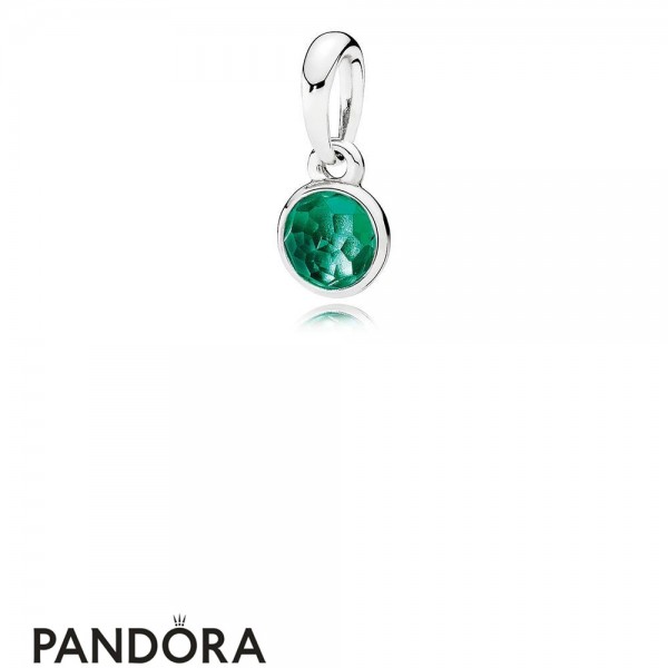Pandora Pendants May Droplet Pendant Royal Green Crystal