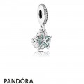 Pandora Pendants Tropical Starfish Sea Shell Pendant Charm Frosty Mint Clear