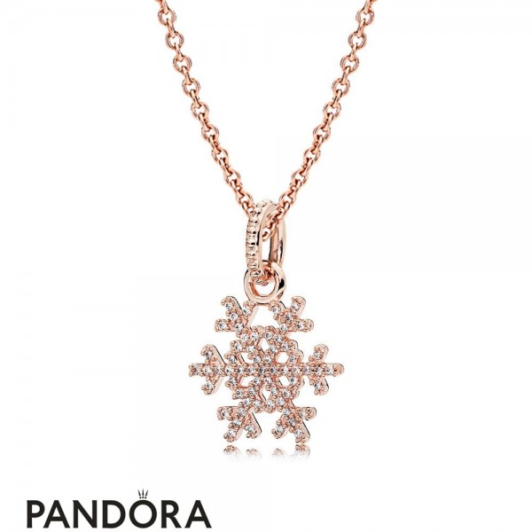 Pandora Rose Sparkling Snowflake Necklace