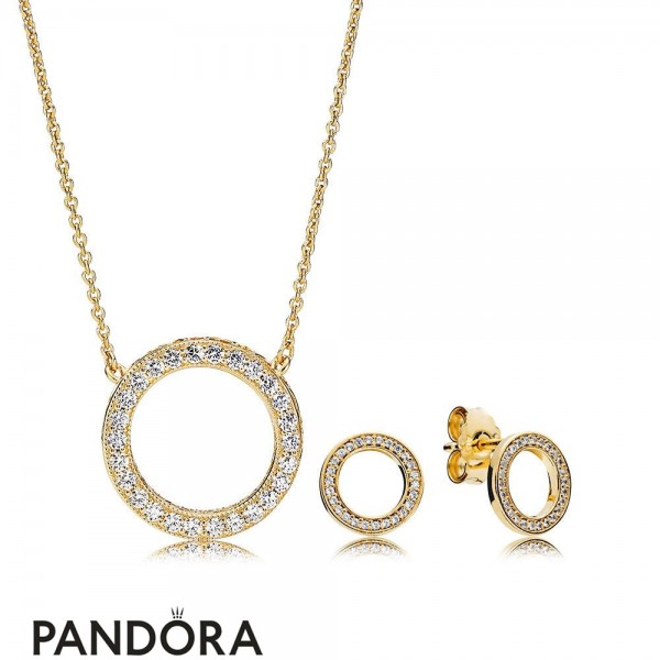 Pandora Shine Forever Pandora Necklace And Earring Set