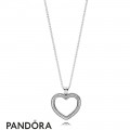 Women's Pandora Sparkling Pandora Floating Heart Locket Necklace With Pendant