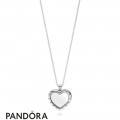 Women's Pandora Sparkling Pandora Floating Heart Locket Necklace With Pendant