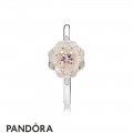 Pandora Rings Blooming Dahlia Ring Cream Enamel Blush Pink