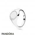 Pandora Rings Circle Signet Ring